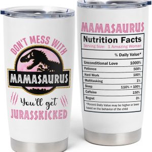 Don't Mess With Mamasaurus You'll Get Jurasskicked Tumbler, Gift for Mama