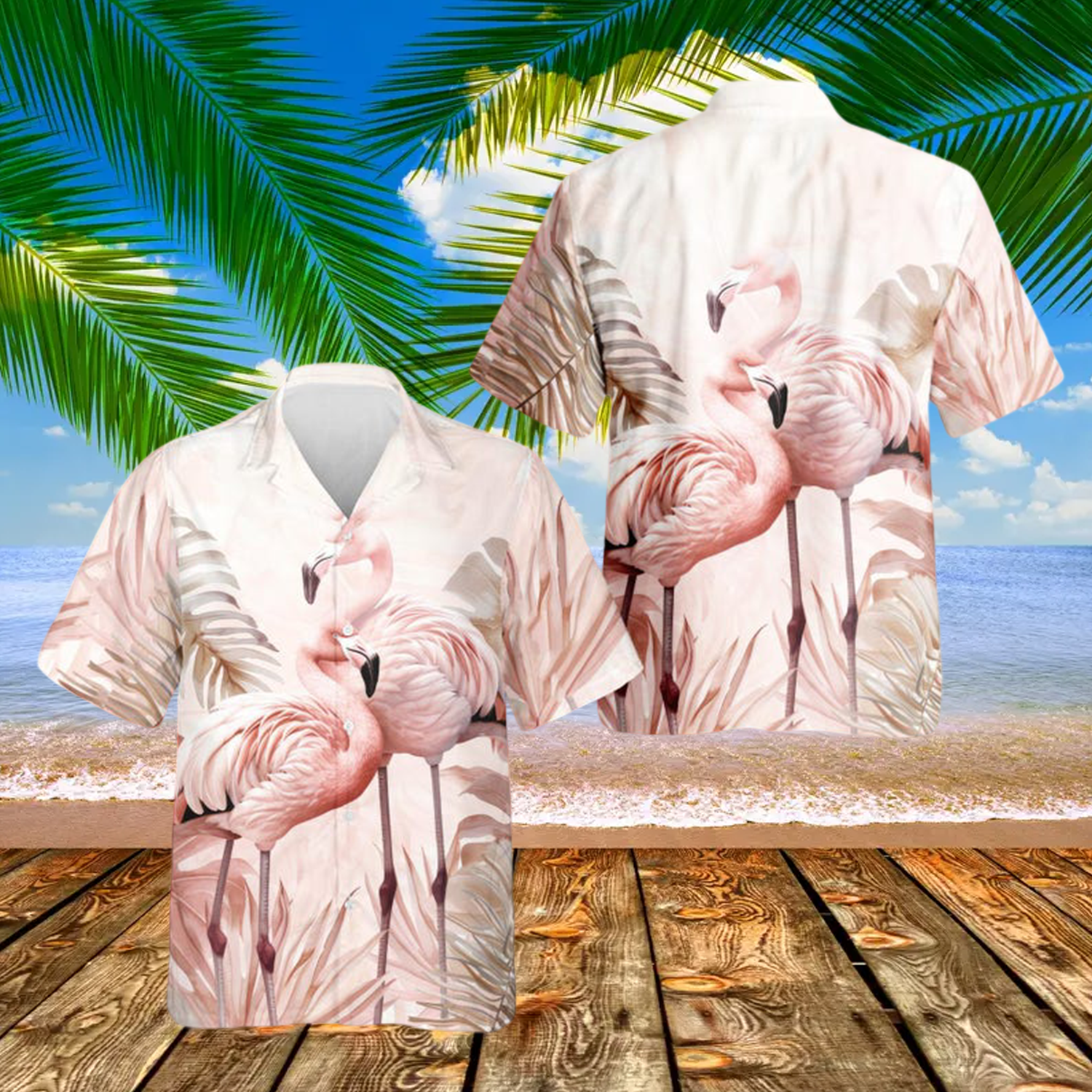 Elegant Flamingo Hawaiian Shirt