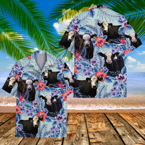 Hereford Cow Hawaiian Shirt