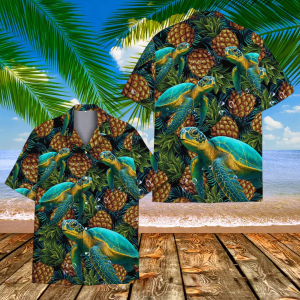 Sea Turtle Pineapple Hawaiian Shirt