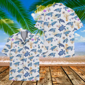Sea Turtle Summer Beach Hawaiian Shirt