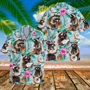 Tropical Raccoon Hawaiian Shirt