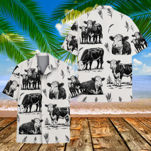 Vintage Herford Cow Hawaiian Shirt
