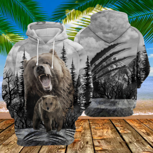 Bear Scratch All Over Hoodie