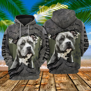 Dog Pitbull My Friend All Over Hoodie