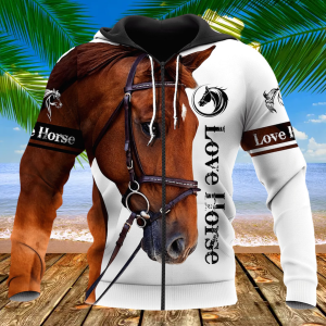 Love Horse All Over Hoodie