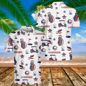 Patriotic USA Golf Polo Shirt