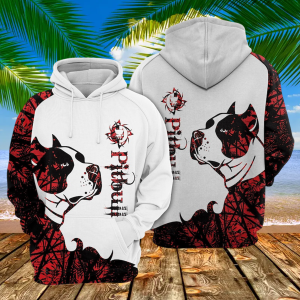 Dog Pitbull Lover All Over Hoodie